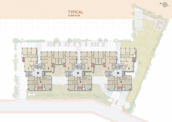  indraprasth-gulmohar Cluster Plan for Typical Floor