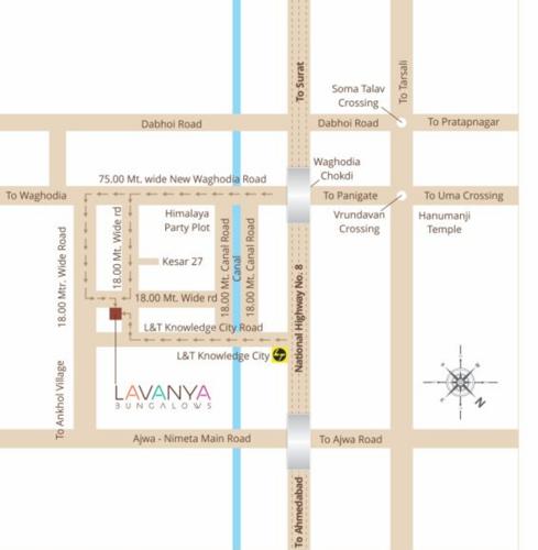 Images for Location Plan of Guru Lavanya Banglows Phase 1 Tena No 1 To 61 145 To 166