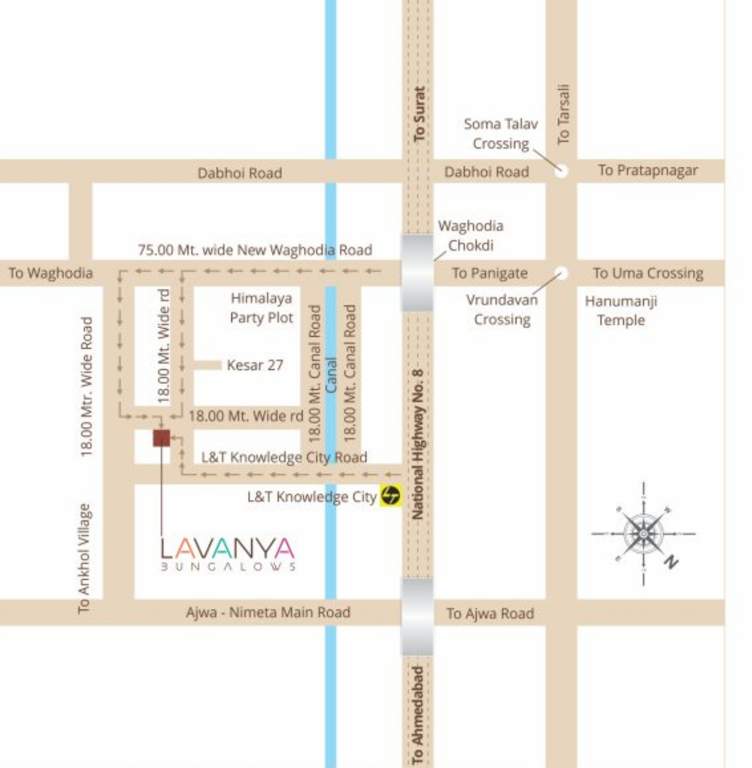 Images for Location Plan of Guru Lavanya Banglows Phase 1 Tena No 1 To 61 145 To 166