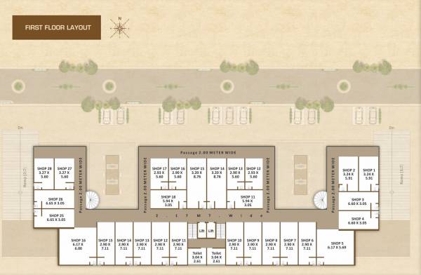  trade-center Cluster Plan for 1st Floor