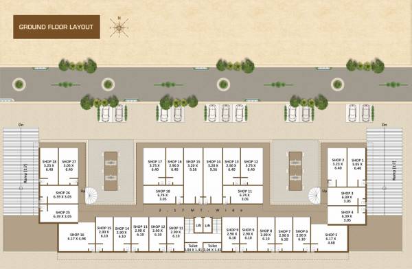  trade-center Cluster Plan for ground Floor