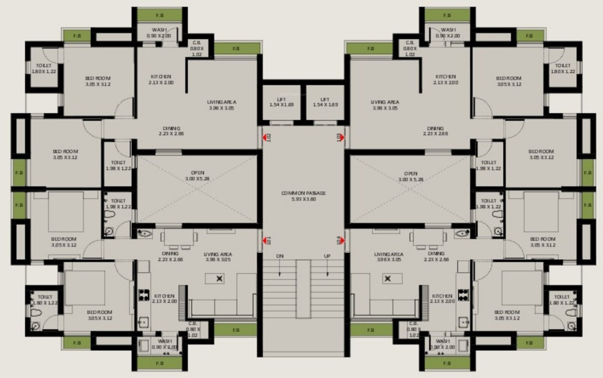  heights Typical Floor Plan