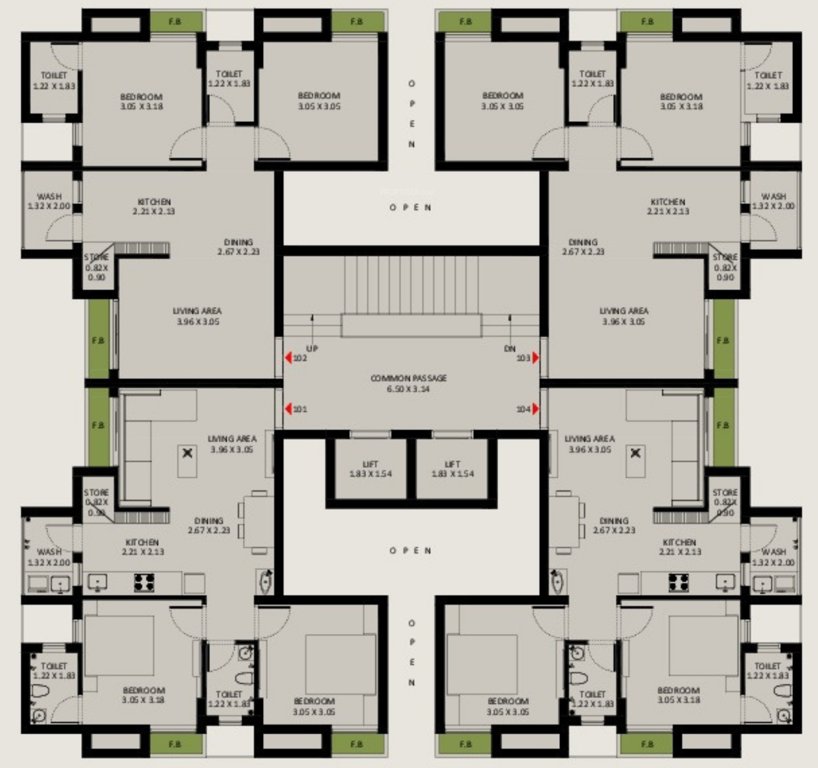  heights Typical Floor Plan