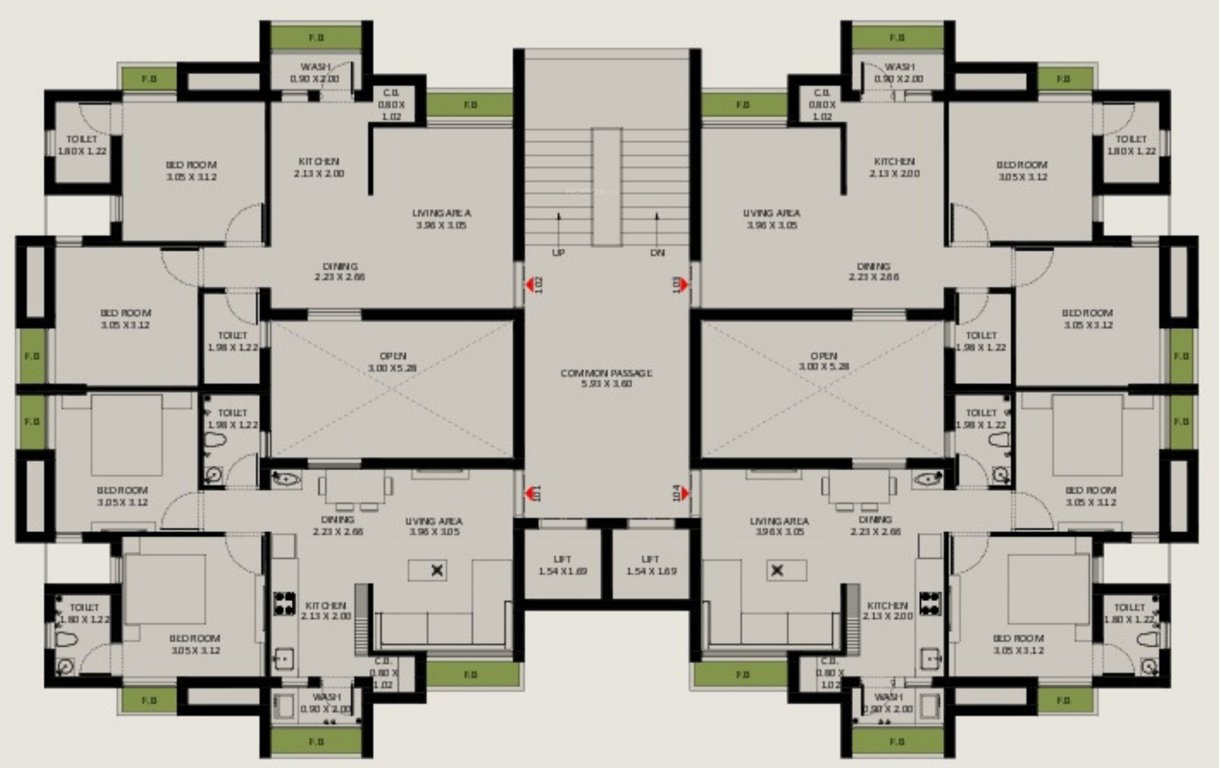  heights Typical Floor Plan