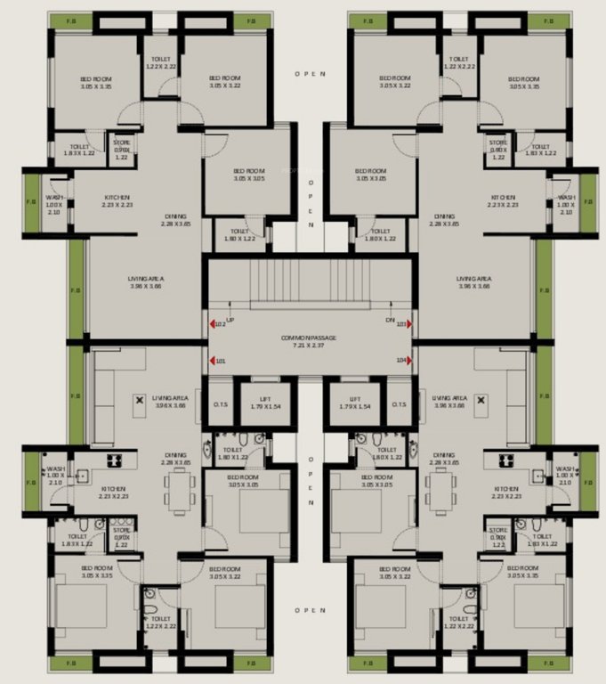  heights Typical Floor Plan