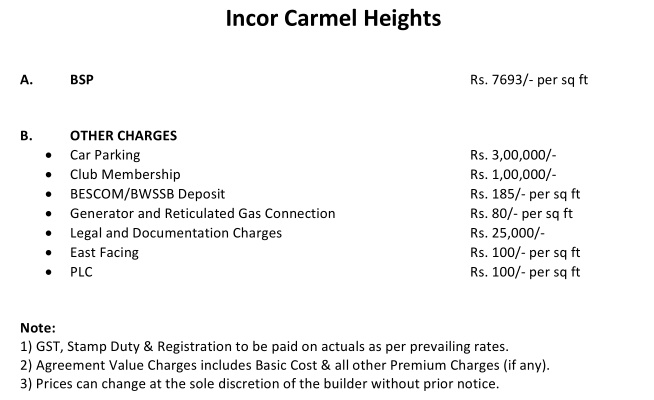 carmel-heights Construction Linked Payment (CLP) Payment Plan