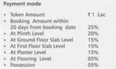 aura-phase-1 Construction Linked Payment (CLP) Payment Plan