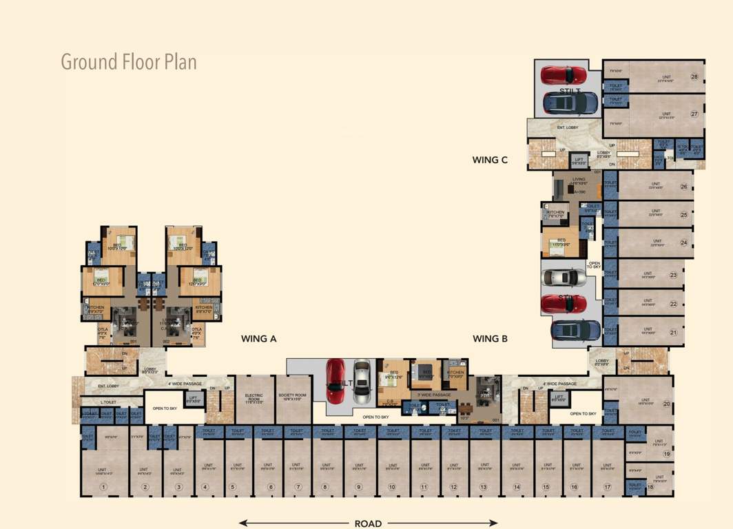  dreamz goa WING A B C Cluster Plan