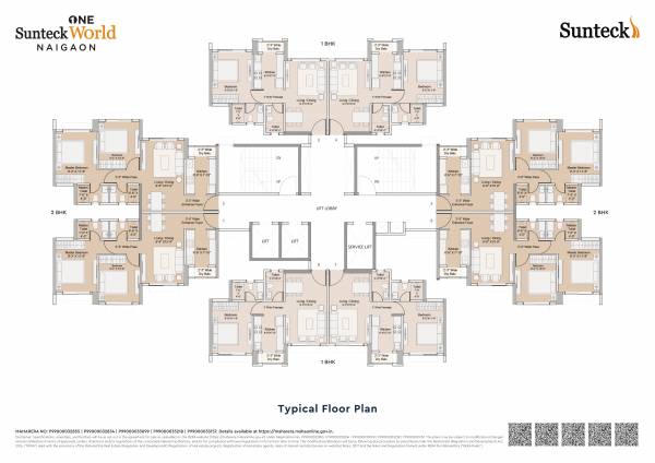  sunteck-world Building No 1 Cluster Plan
