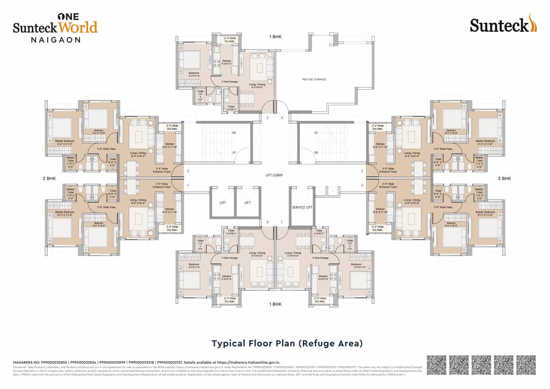  sunteck world Building No 2 Cluster Plan
