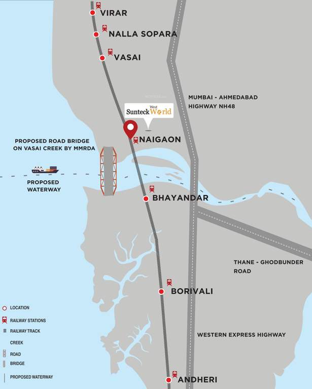 Images for Location Plan of Sunteck West World 2 Tivri Naigaon East