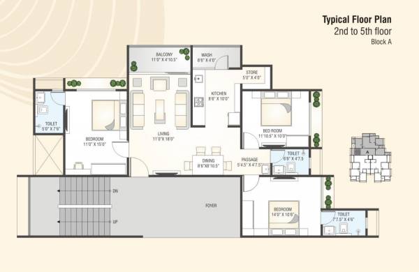  elegance Block A Cluster Plan
