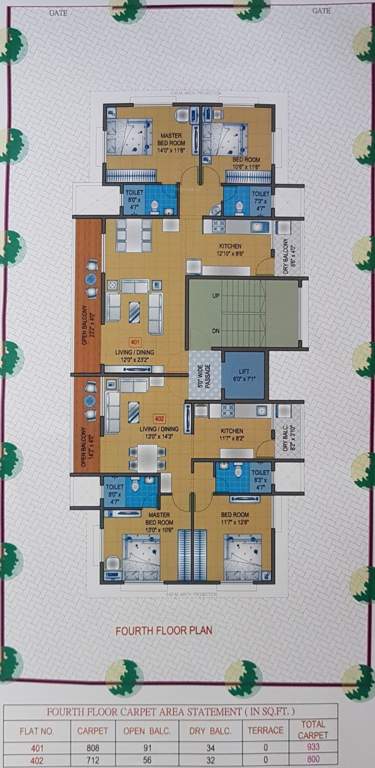 Images for Cluster Plan of D And T Gayatri Apartment