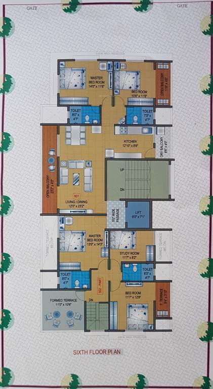 Images for Cluster Plan of D And T Gayatri Apartment