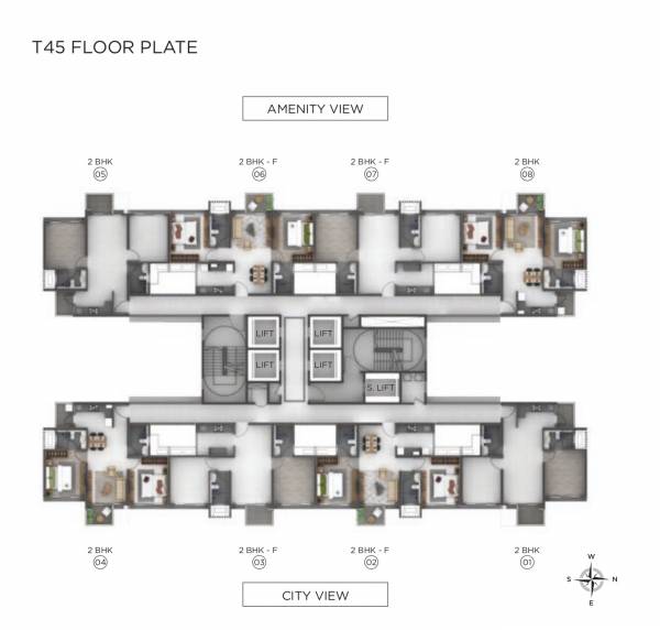  gold-towers Tower 42 Cluster Plan