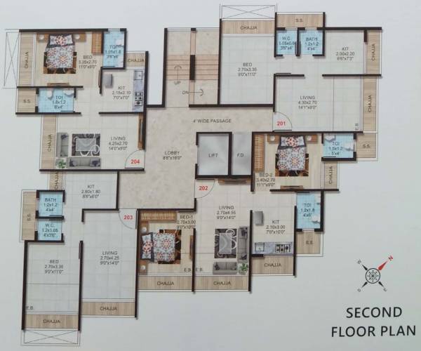  neelkanth-corner Neelkanth Corner Cluster Plan for 2nd Floor
