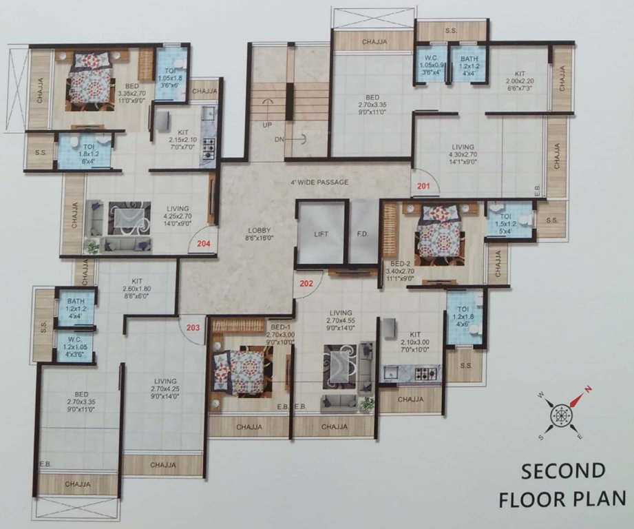  neelkanth corner Neelkanth Corner Cluster Plan for 2nd Floor