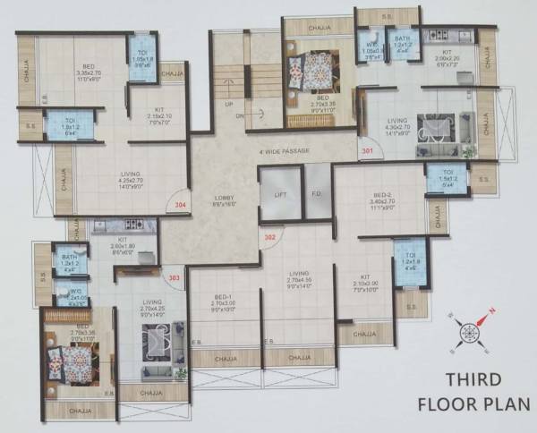  neelkanth-corner Neelkanth Corner Cluster Plan for 3rd Floor