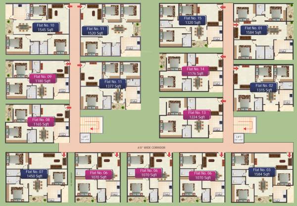 Images for Cluster Plan of SR Sai Ram Residency
