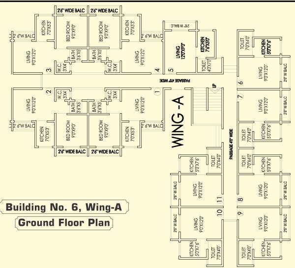  jollity-olives B No 6 Wing A B Cluster Plan