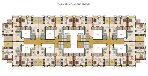  raj-regalia-phase-i Wing A & B Cluster Plan for Odd Floors