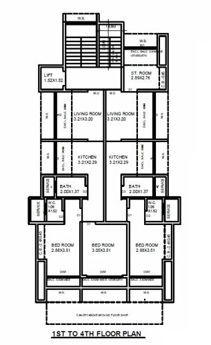  apple-paradise Apple Paradise Cluster Plan from 1st to 4th Floor