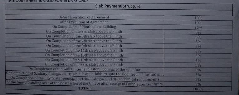 elina-living-wing-c-and-d Construction Linked Payment (CLP) Payment Plan