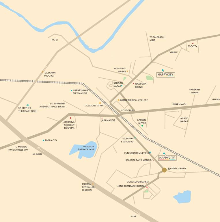  happycity talegaon Location Plan
