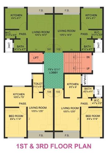  golden-astha 1st And 3rd Floor Plan Golden Astha Cluster Plan