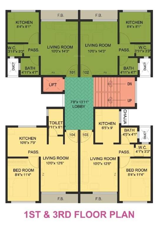  golden astha 1st And 3rd Floor Plan Golden Astha Cluster Plan