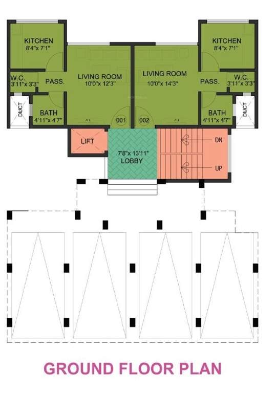  golden astha Ground Floor Golden Astha Cluster Plan