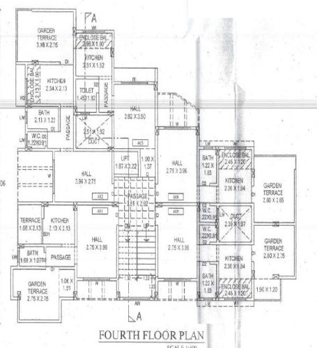 Girija Residency Cluster Plan for 4th Floor residency-1 Girija Residency Cluster Plan for 4th Floor