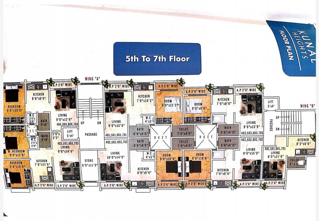  kunal height A Wing Cluster Plan