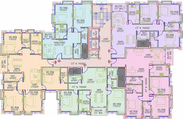  ekam-solace Typical 2nd Floor Plan