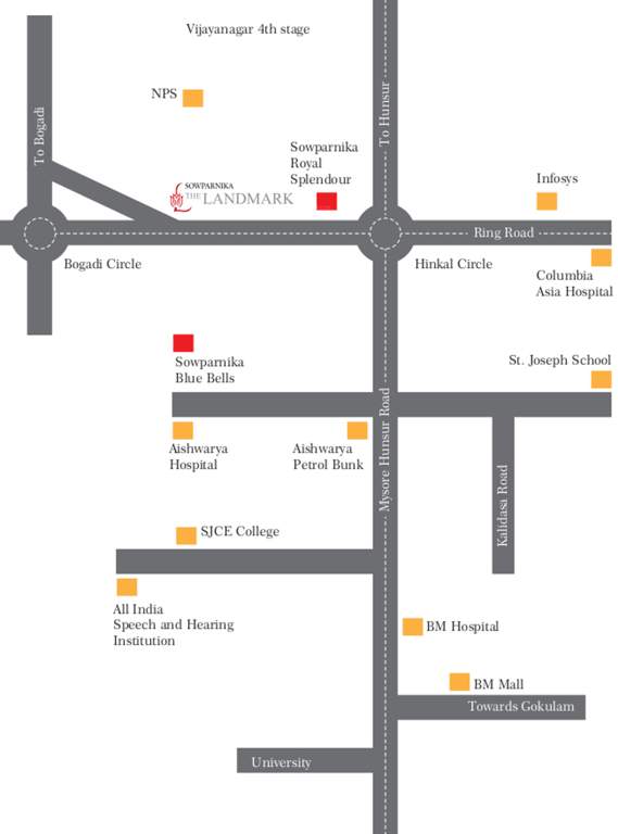 the landmark Images for Location Plan of Sowparnika The Landmark