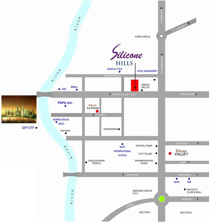  hills Images for Location Plan of Silicone Hills