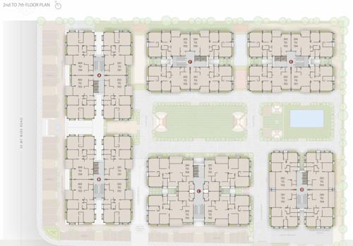  aaradhyam Typical Floor of Block A, B, C, D, E, F From 2nd to 7th Floor