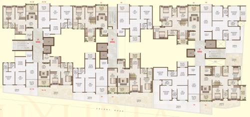  luxuria-apartment Shree Tirumala Luxuria Apartment - A Wing Cluster Plan for 1st Floor