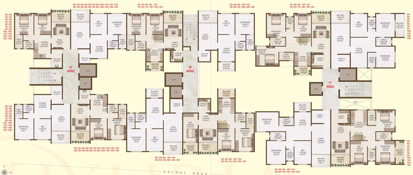  luxuria apartment Shree Tirumala Luxuria Apartment   C Wing Cluster Plan