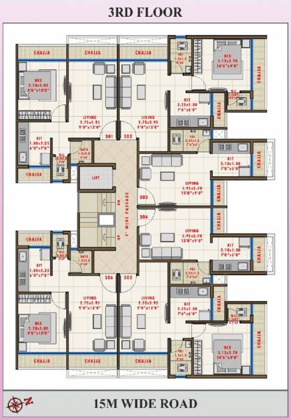  orchid Sarang Orchid Cluster Plan for 3rd Floor