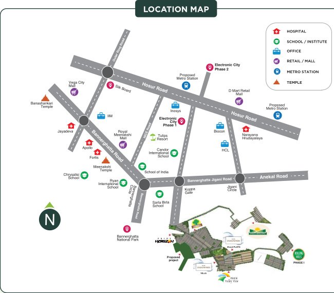  green meadows villas Location Plan