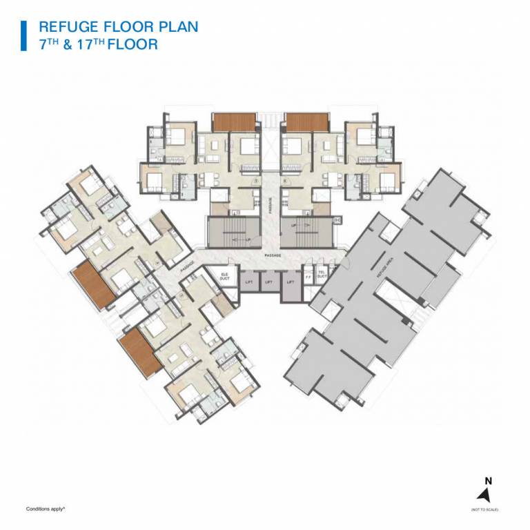  exquisite wing 3 Wing 3   Sierra Cluster Plan from 7th & 17th Floor