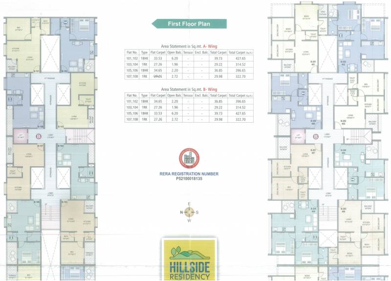  hillside-residency Cluster Plan