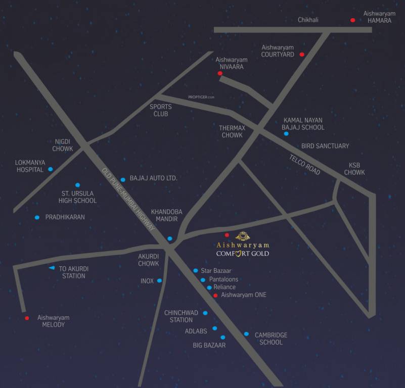  aishwaryam comfort gold Location Plan
