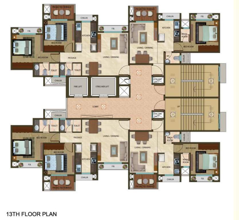  aurous Aurous Cluster Plan for 13th Floor