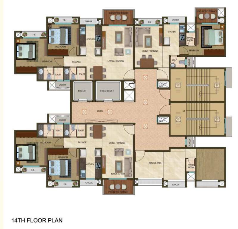  aurous Aurous Cluster Plan for 14th Floor