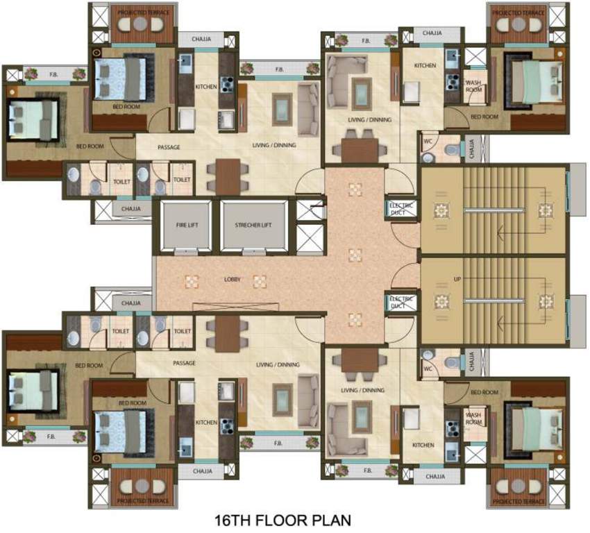  aurous Aurous Cluster Plan for 16th Floor
