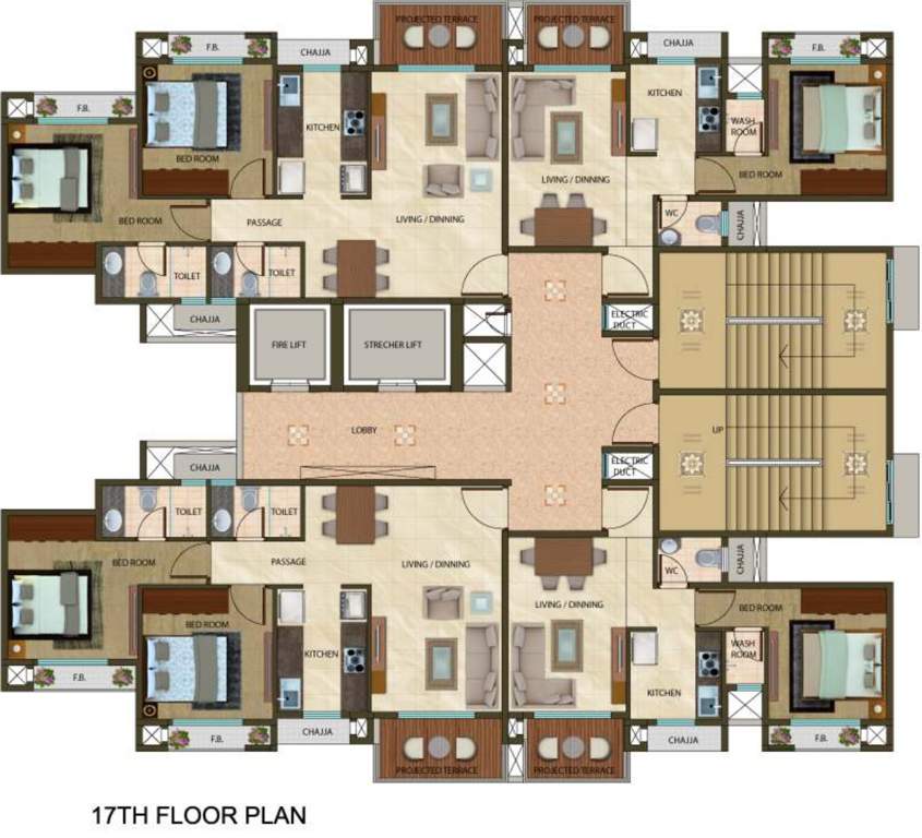  aurous Aurous Cluster Plan for 17th Floor