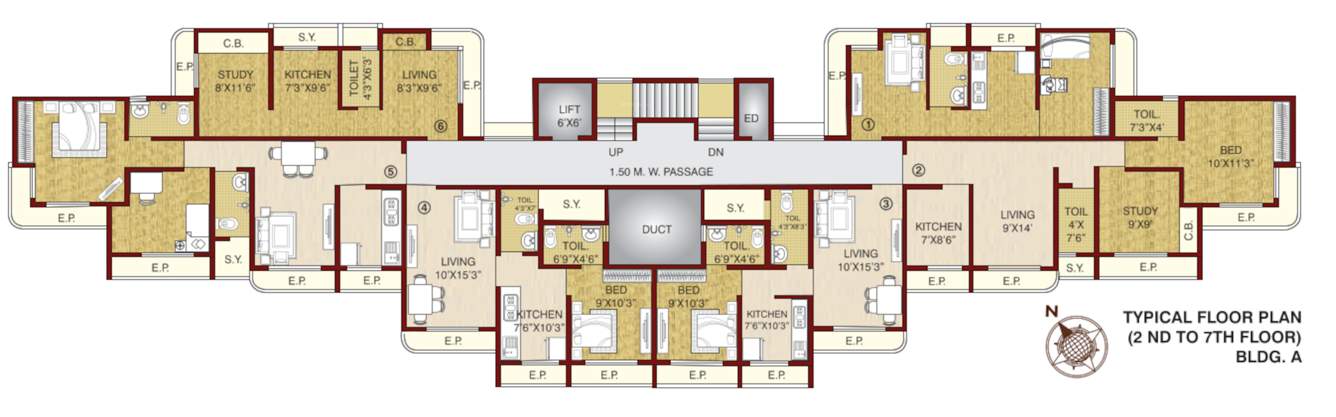  sky court Sky Court A Wing Cluster Plan