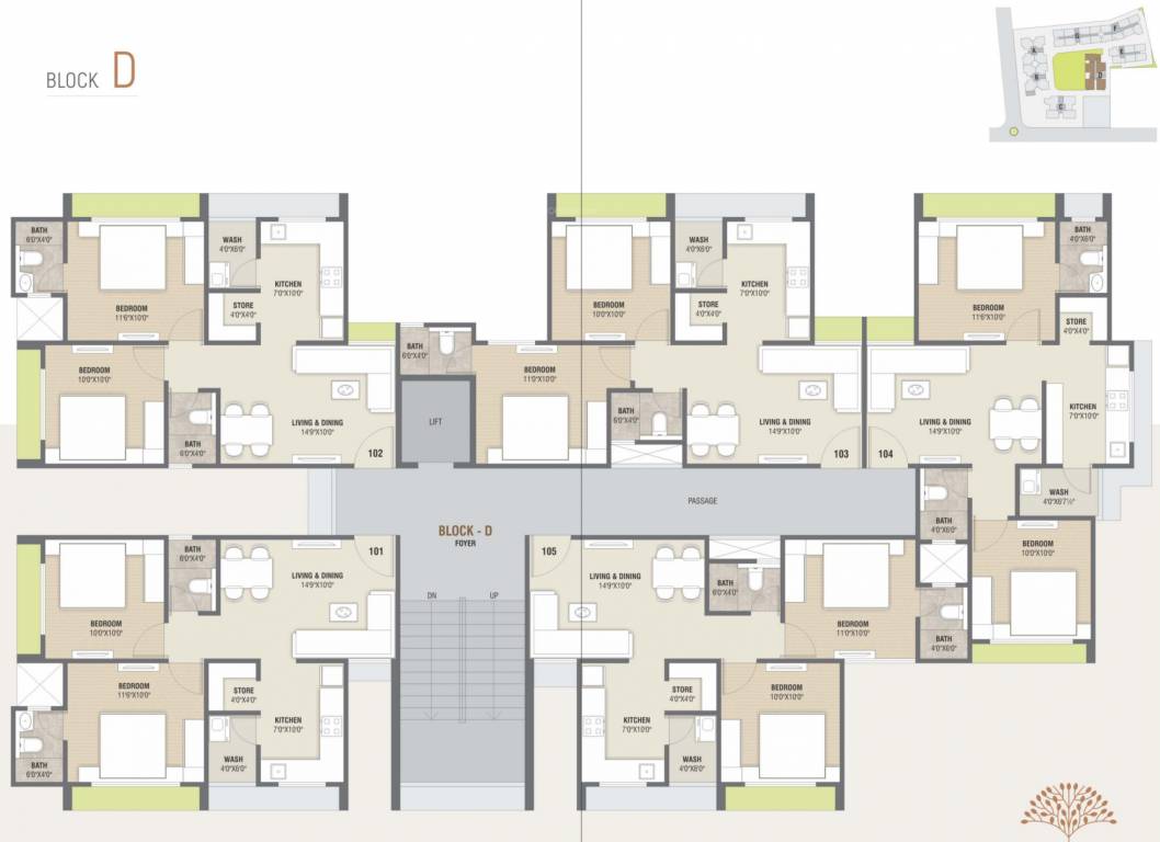  jaldeep apartments Block D Cluster Plan